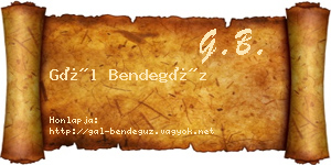 Gál Bendegúz névjegykártya