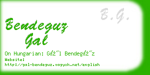 bendeguz gal business card